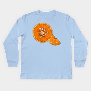 Oranges Inside With Teeths Kids Long Sleeve T-Shirt